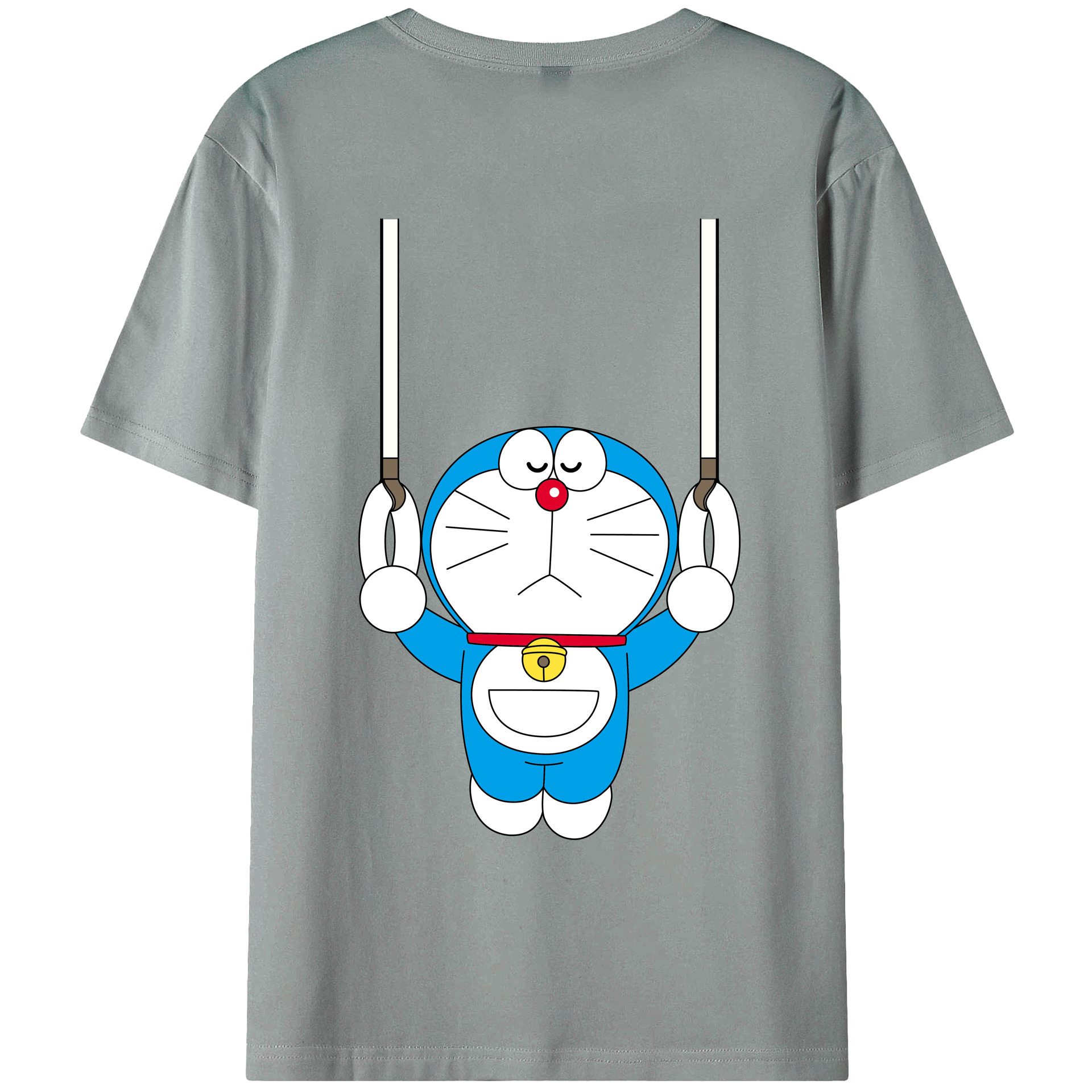 （画像用） ドラえもん Doraemon 綿100％ メンズ半袖Tシャツ（バックプリント） 通気性